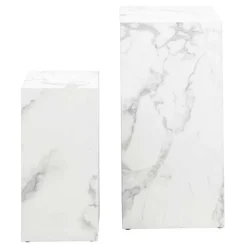 Beistelltisch Set in Marmor Optik - Buryas (zweiteilig)