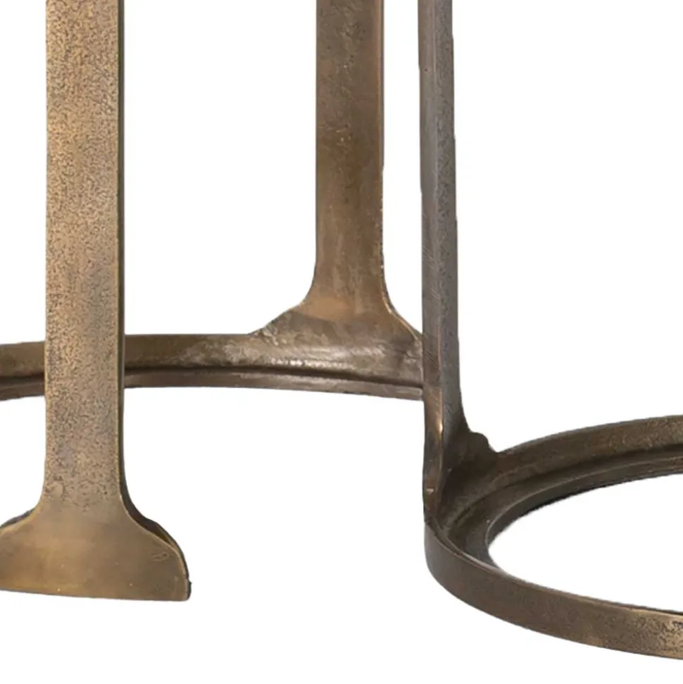 Beistelltisch Trio mit Marmorplatten - Manoja (dreiteilig)