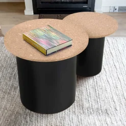 Beistelltische mit Korkplatte - Gaddy (zweiteilig)