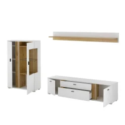 Beleuchtete TV Anbauwand Möbelset - Racelyn (dreiteilig)