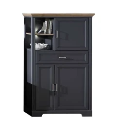 Beleuchtete TV Wohnwand Landhaus - Thumbs (vierteilig)