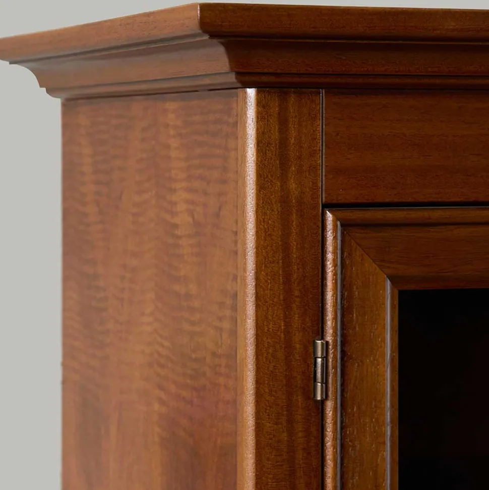 Beleuchtete Vitrine in Walnuss Braun - Istefanio