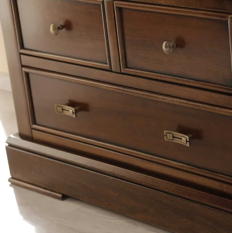 Beleuchtete Vitrine in Walnuss Braun - Istefanio