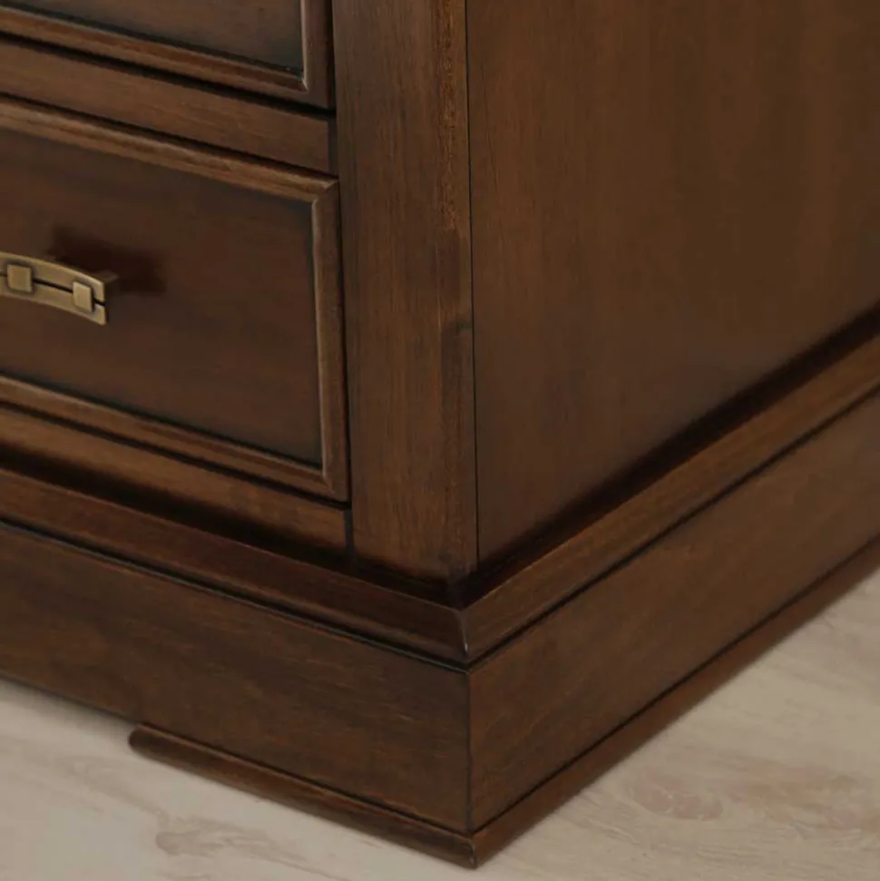 Beleuchtete Vitrine in Walnuss Braun - Istefanio