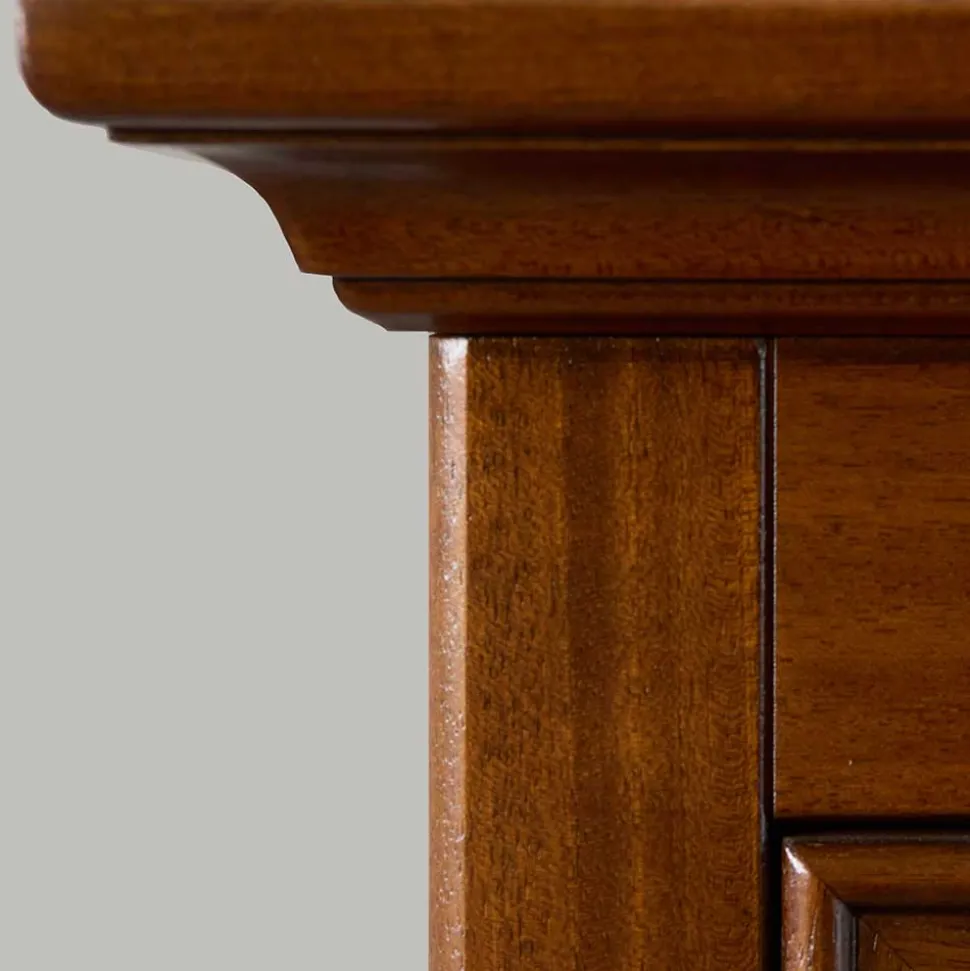 Beleuchtete Vitrine in Walnuss Braun - Istefanio