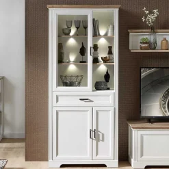Beleuchteter Vitrinenschrank im Country Style - Sinolita