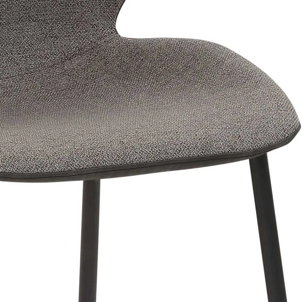 Bequemer Barstuhl in Anthrazit & Schwarz - Ambrogio