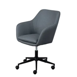 Bequemer Büro Polsterstuhl in Grau Stoff - Jayant