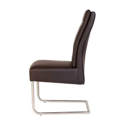 Bequemer Polsterstuhl in Braun - Rick (2er Set)