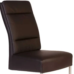 Bequemer Polsterstuhl in Braun - Rick (2er Set)