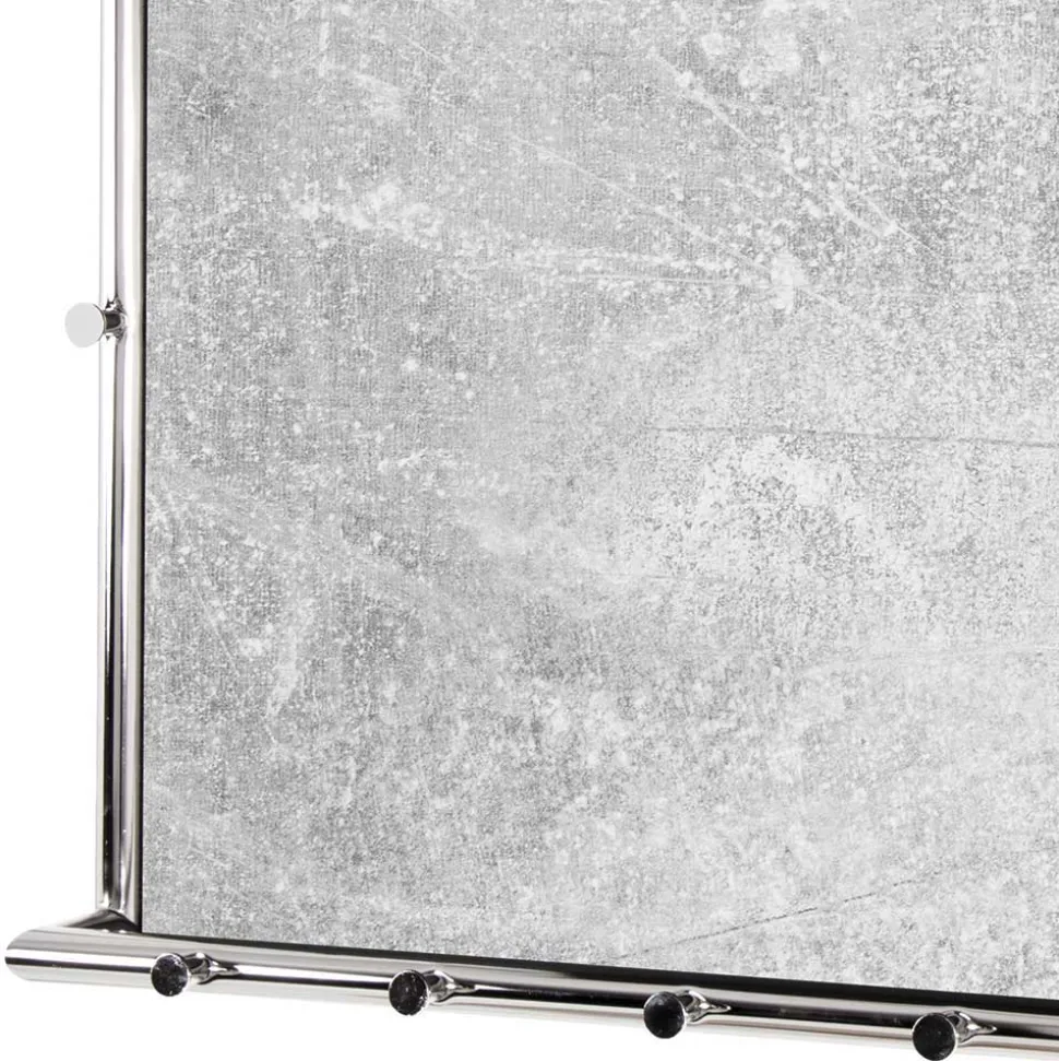 Beton Dekor Wandgarderobe Janana mit Metall verchromt