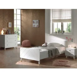 Bett & Nachtkonsole & Kommode - Zimventa I (dreiteilig)