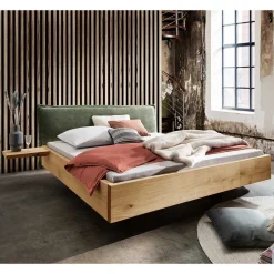 Bett - schwebende Optik mit Ablagen - Bolizia (dreiteilig)