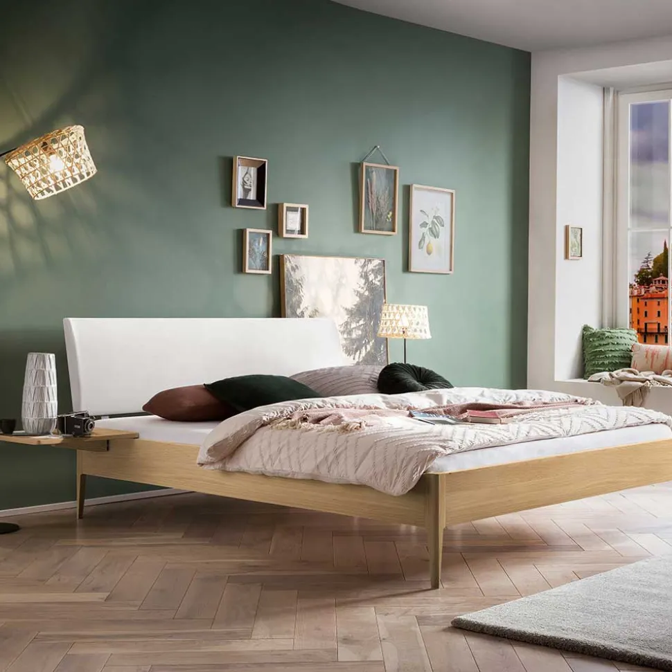 Bett aus Eiche Massivholz Hell - Croatia