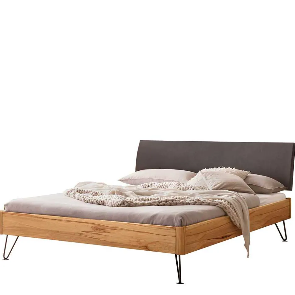 Bett aus Massivholz Wildbuche geölt - Francais