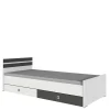 Bett in Weiß mit Dunkelgrau - Tamba