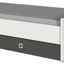 Bett in Weiß mit Dunkelgrau - Tamba