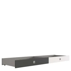 Bett in Weiß mit Dunkelgrau - Tamba