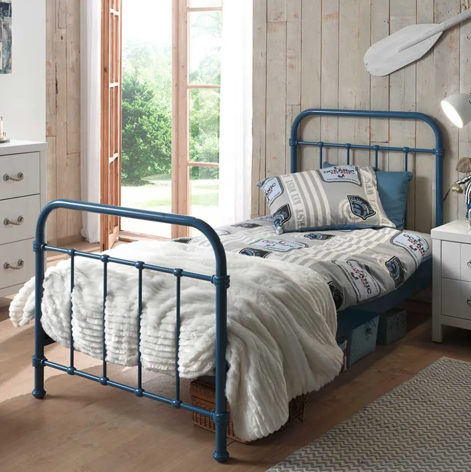 Bett Meridus in Blau