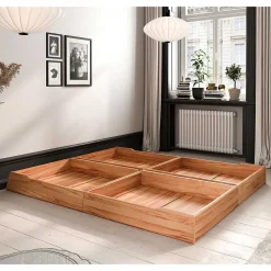 Bett ohne Kopfteil aus Kernbuche Massivholz - Bracco