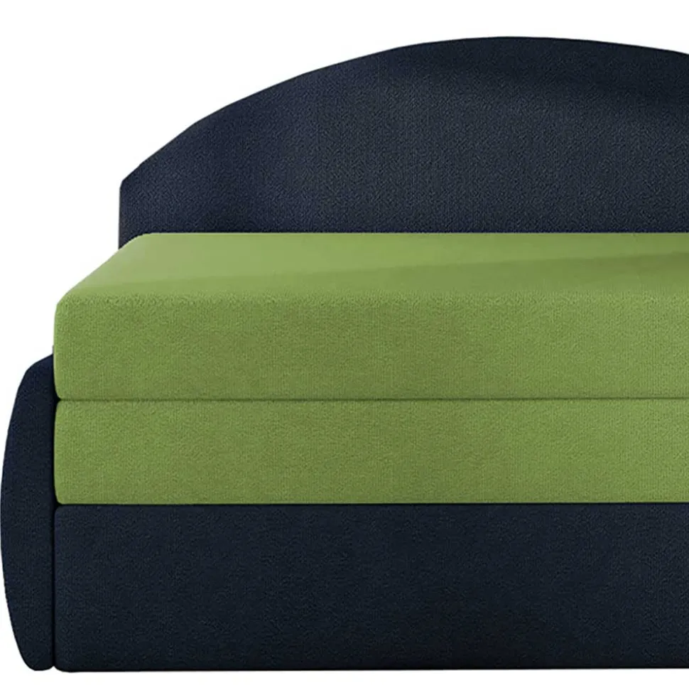 Bett Recamiere in Hellgrün und Dunkelblau - Cobagon