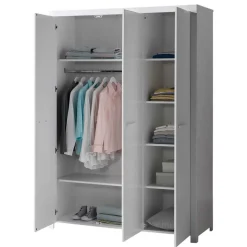 Bett und Nachtkommode und Schrank Set - Ellen