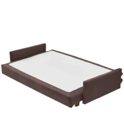 Bettcouch in Dunkelbraun mit Eiche - Conpact