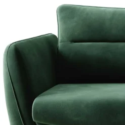 Bettcouch in Dunkelgrün Samtbezug - Major