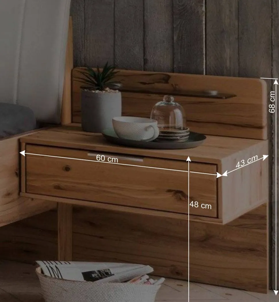 Bettgestell & Nachtkommoden Set - Krofun (dreiteilig)