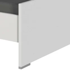 Bettgestell in Holz verwittert Eiche Dekor - Liesca