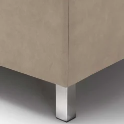 Bettkasten Bett in Beige Microfaser - Croscony