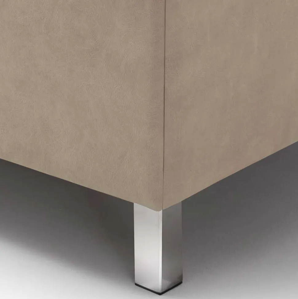 Bettkasten Bett in Beige Microfaser - Croscony