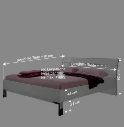 Bettrahmen Kenzy in Weiß