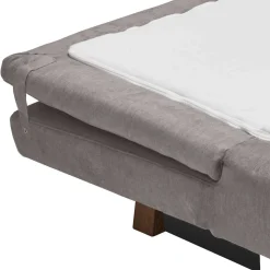 Bettsofa in Beigegrau mit Eiche - Eraldo