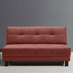 Bettsofa ohne Armlehnen in Rot Stoff - Coana