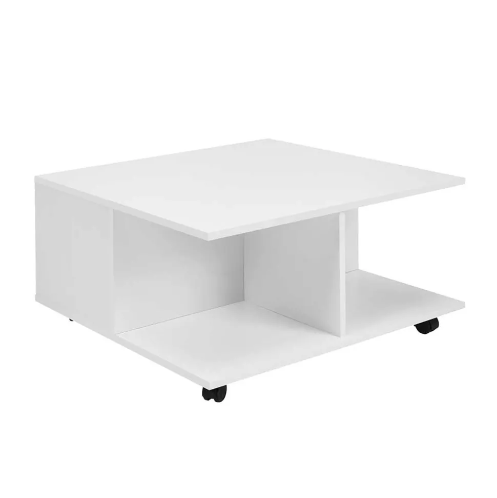 Beweglicher Wohnzimmer Couchtisch in Weiß - Kyras