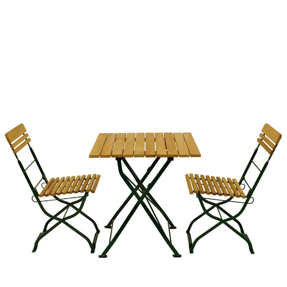 Biergarten Garnitur mit zwei Sitzplätzen - Couras (dreiteilig)