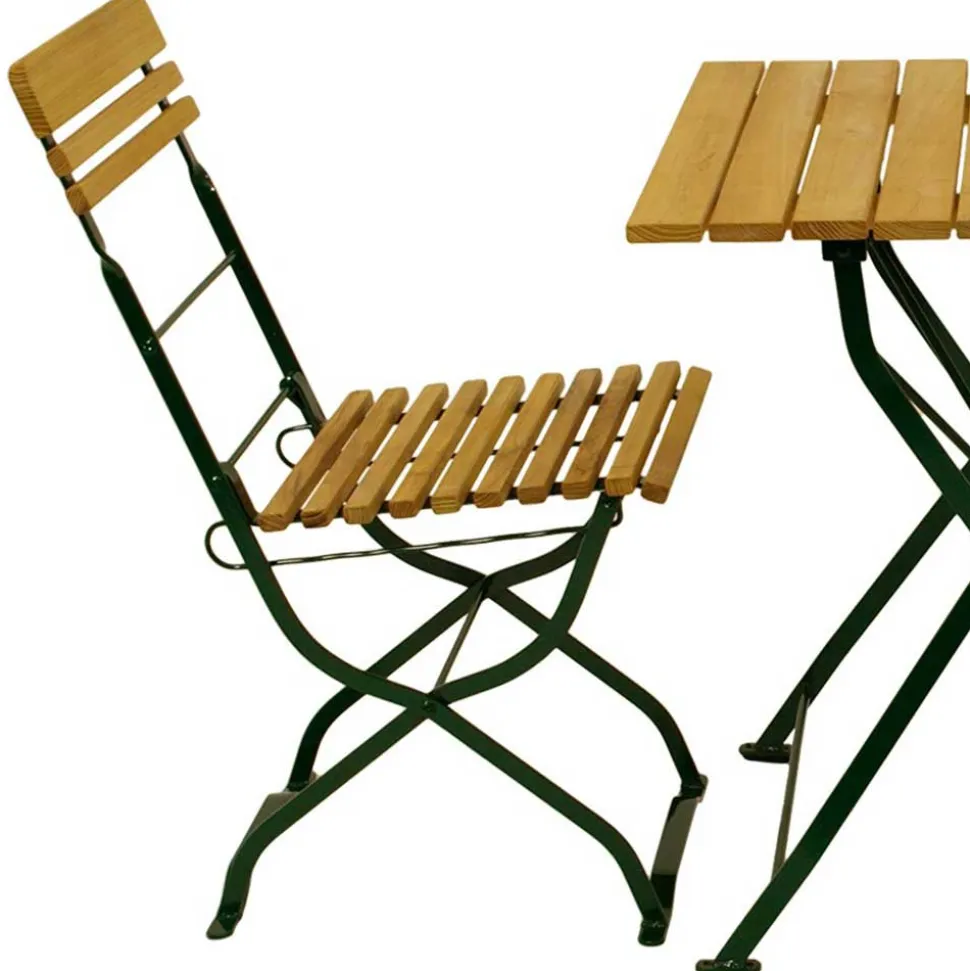 Biergarten Garnitur mit zwei Sitzplätzen - Couras (dreiteilig)