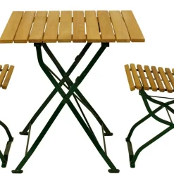 Biergarten Garnitur mit zwei Sitzplätzen - Couras (dreiteilig)