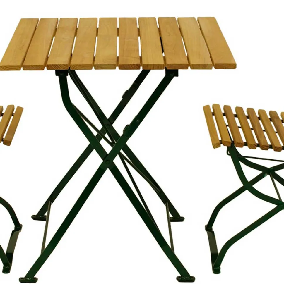 Biergarten Garnitur mit zwei Sitzplätzen - Couras (dreiteilig)