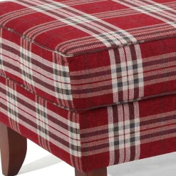 Big Ohrensessel in Rot kariert - Matieu