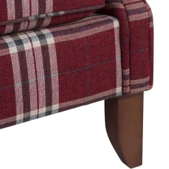 Big Ohrensessel in Rot kariert - Matieu