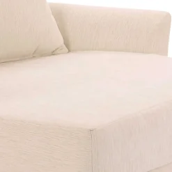 Big Sessel in Creme Webstoff - Bergion