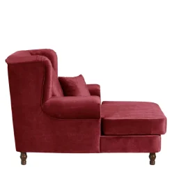 Big Sessel in Rot Samtvelours - Simple