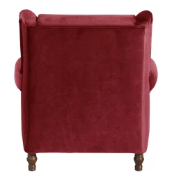 Big Sessel in Rot Samtvelours - Simple