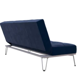 Blaue Schlafcouch mit Samt Bezug - Otrando