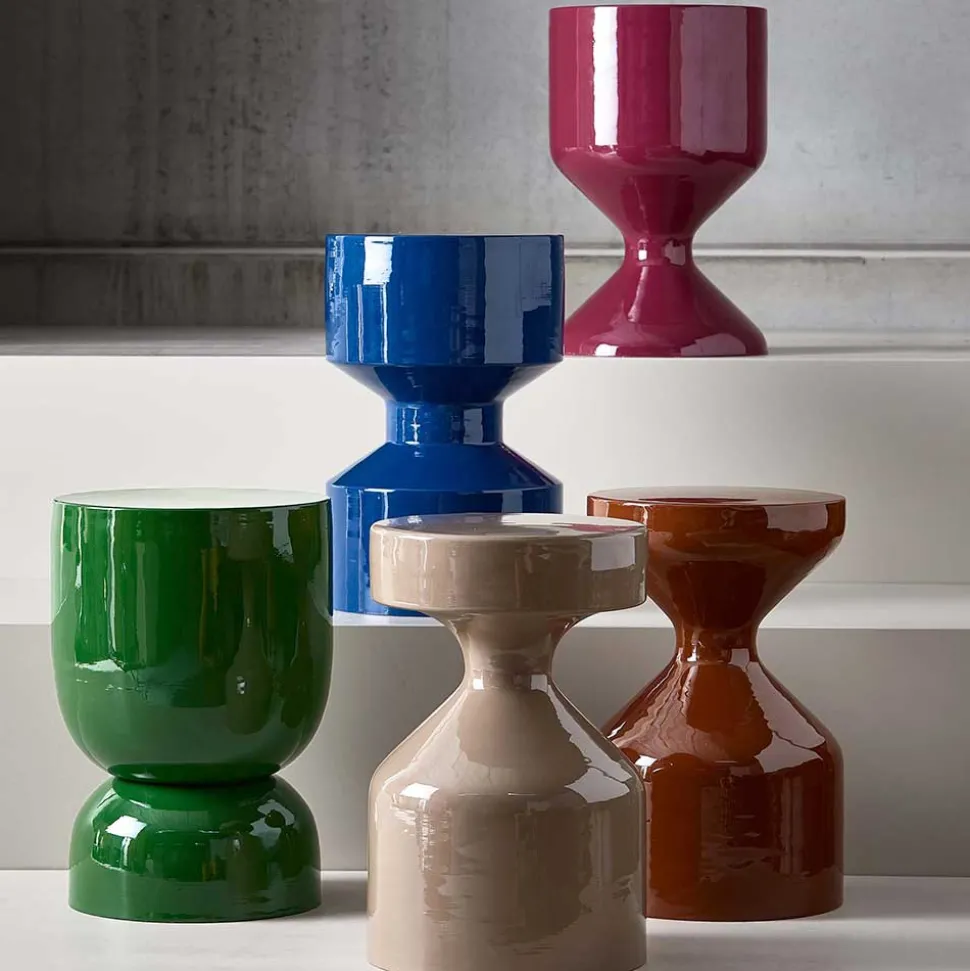 Blauer Beistelltisch im Hantel Design - Glorious