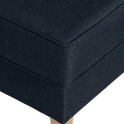 Blauer Ohrensessel mit Buche Beinen - Mag