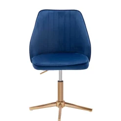 Blauer Schreibtischstuhl aus Samt - Lalita