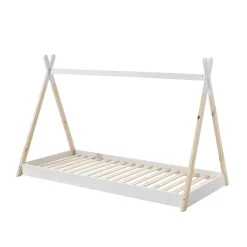 Bodentiefes Kinderbett 90x200 im Zelt Design - Flyma